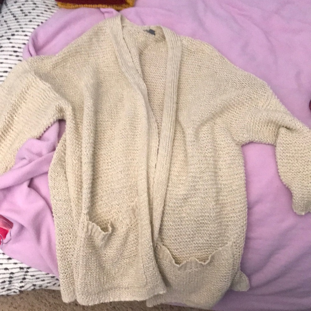 Oversized cream cardigan